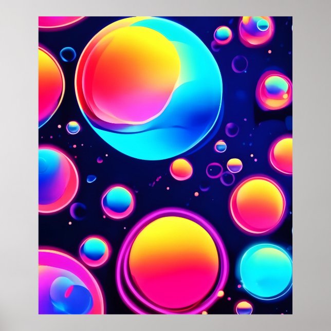 Poster Neon Bubble Universe (Frente)