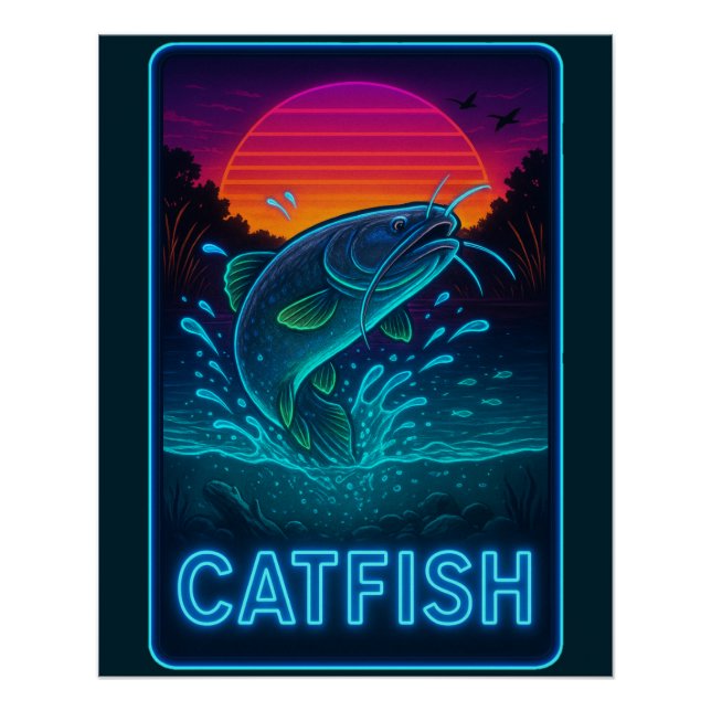 Póster Neon Catfish Poster (Frente)