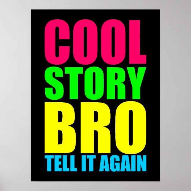 Póster Neon Cool Story (Frente)