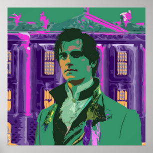 Poster Neon Cyberpunk Handsome Sr. Darcy Portrait