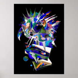 Poster Néon de esmagamento de águia