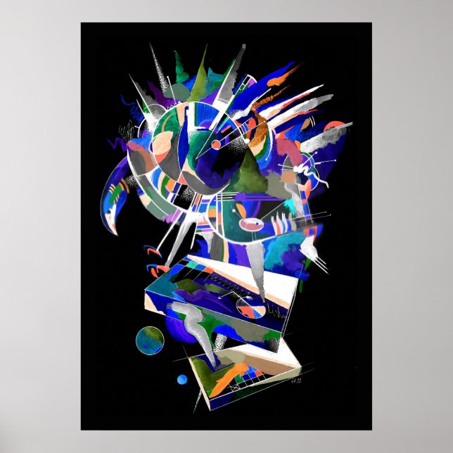 Poster Néon de esmagamento de águia (Frente)
