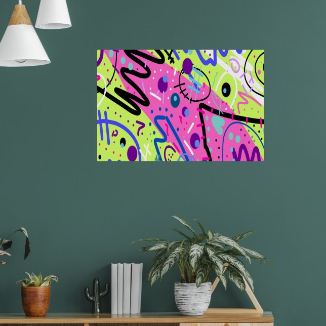 Poster Neon Feelings Abstrato Art (Sala de Estar 1)