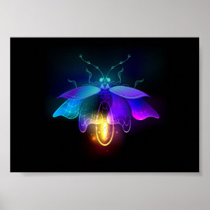 Poster Neon Firefly a preto