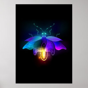 Poster Neon Firefly a preto