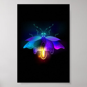Poster Neon Firefly a preto