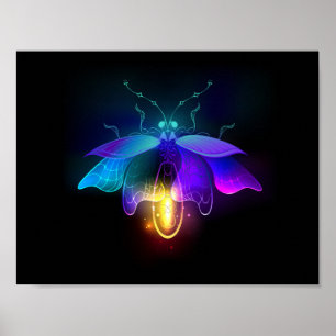 Poster Neon Firefly a preto