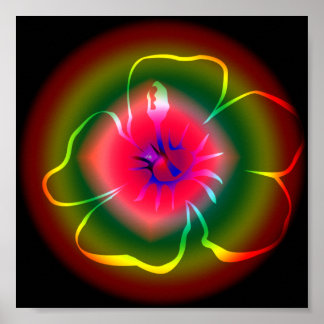 PÓSTER NEON FLOWER