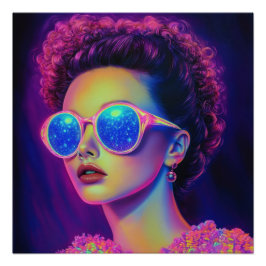 Póster Neon Galaxy Glamor
