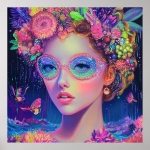 Poster Neon Garden Goddese