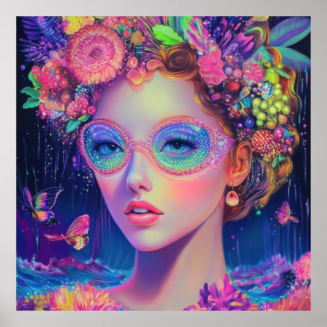 Poster Neon Garden Goddese (Frente)