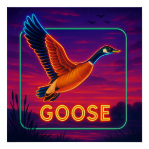 Póster Neon Goose Poster