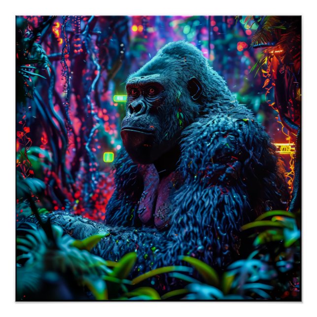 Póster Neon Gorilla (Frente)