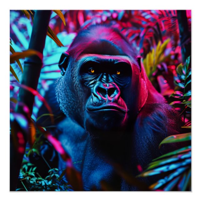 Póster Neon Gorilla (Frente)
