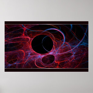 Poster Neon Gravity Flame Fractal