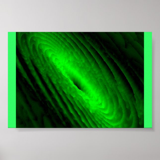 Póster Neon Green Galaxy (Frente)