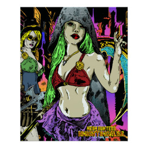Póster Neon Hunters