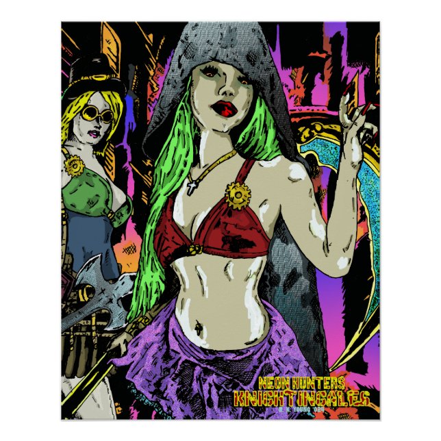 Póster Neon Hunters (Frente)