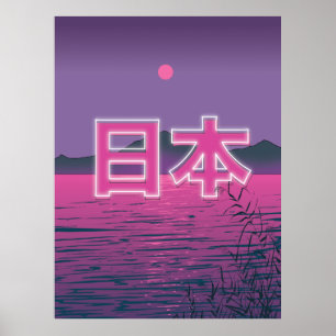 Poster Neon Japonês
