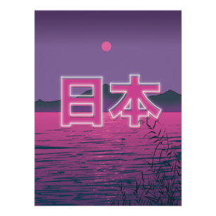 Póster Neon Japonês