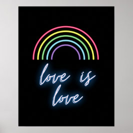 Poster Neon Love É Love Rainbow
