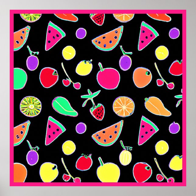 Poster Neon Magic Tropic Radiante (Frente)