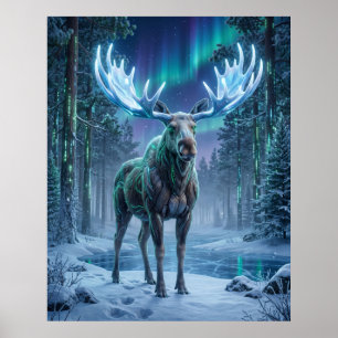Poster Neon Moose Grade Boreal