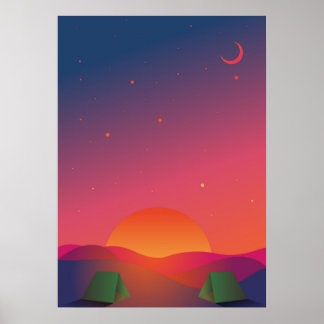 Poster Neon Night Sky Neon Artista Neon Led Sinais Neon G