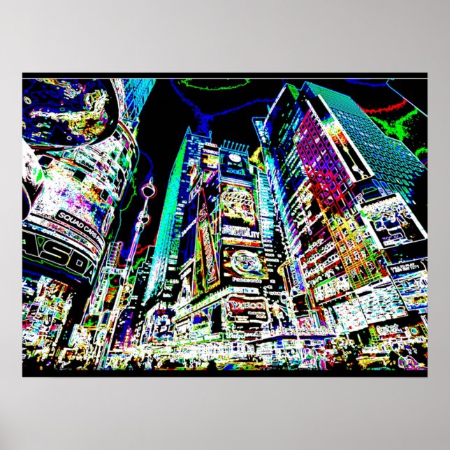 Póster Neon Nova Iorque (Frente)
