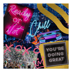 Póster Neon Nova York