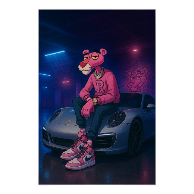 Póster Neon Panther, Night Shift (Frente)