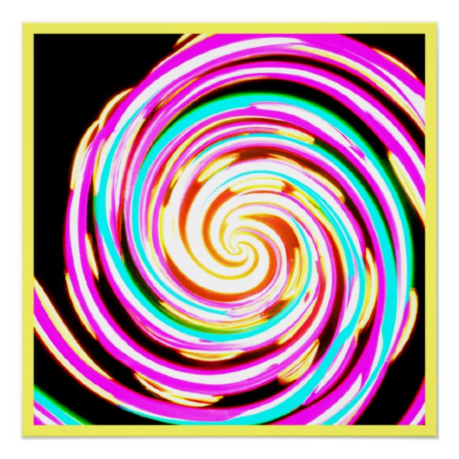 Póster Neon Pattern Trabalho de arte (Frente)