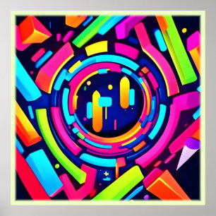 Poster Neon Pulse: Uma Sinfonia Digital