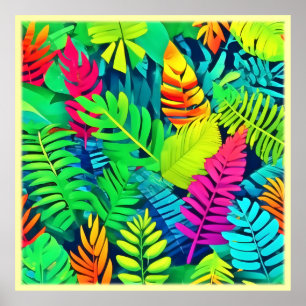 Poster Neon RainForest Fantasy
