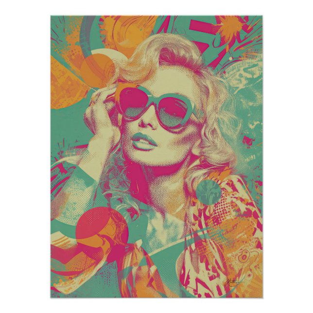 Póster Neon Retro Muse (Frente)