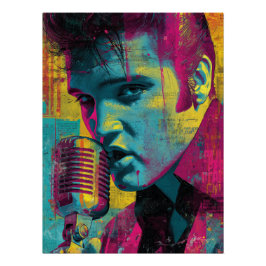 Póster Neon Rock Legend