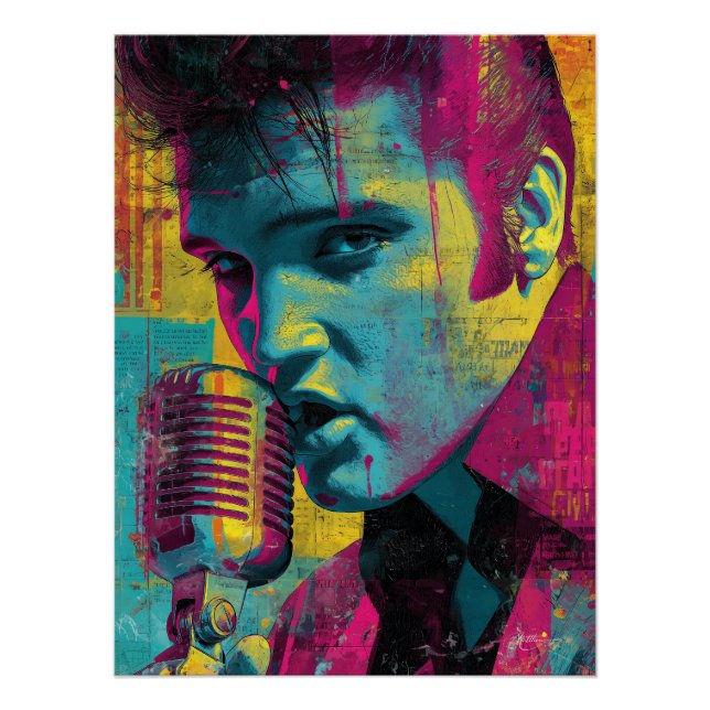 Póster Neon Rock Legend (Frente)