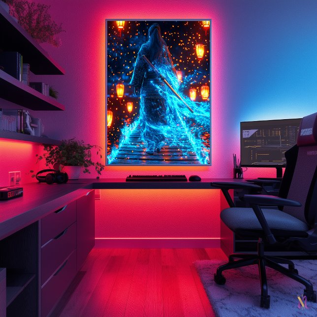 Poster Neon Ronin - O Fantasma do Samurai Cibernético (Criador carregado)