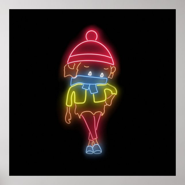 Poster Neon Sesquatch (Frente)