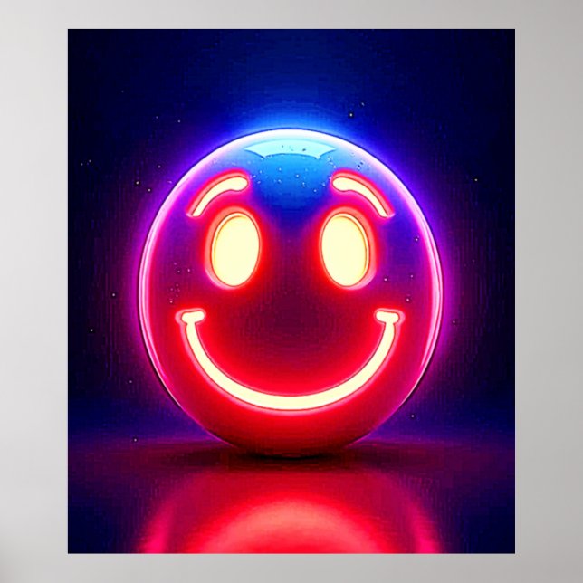 Poster Neon Smile: Feliz Brilho (Frente)