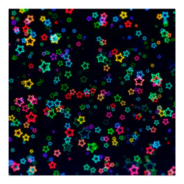 Póster Neon Star feliz