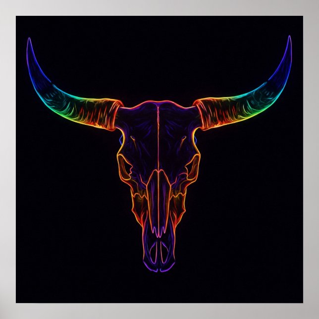 Poster Neon Steer (Frente)