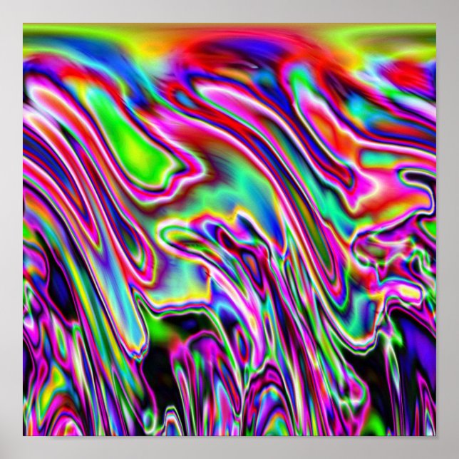 Poster Neon Swirls (Frente)