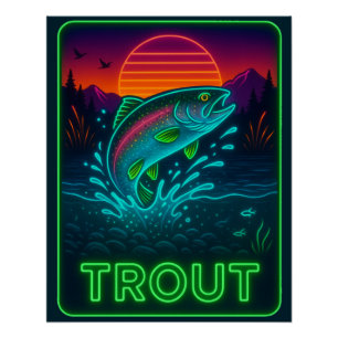 Póster Neon Trout Poster