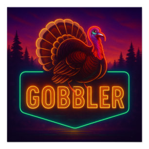 Póster Neon Turkey Poster