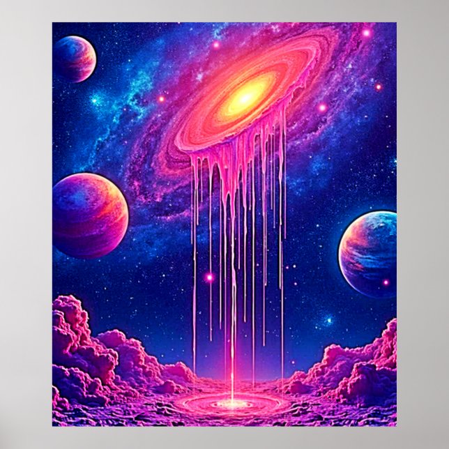 Poster Neon Universe: Dripping Starlight (Frente)