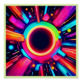 Póster Neon Vortex de Arte Leve