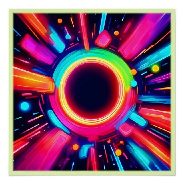 Póster Neon Vortex de Arte Leve (Frente)