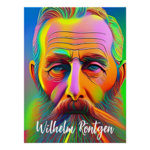 Póster Neon Wilhelm Röntgen