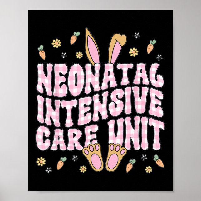 Poster Neonatal Intensive Care Unit Easter Bunny Nicu Nur (Frente)